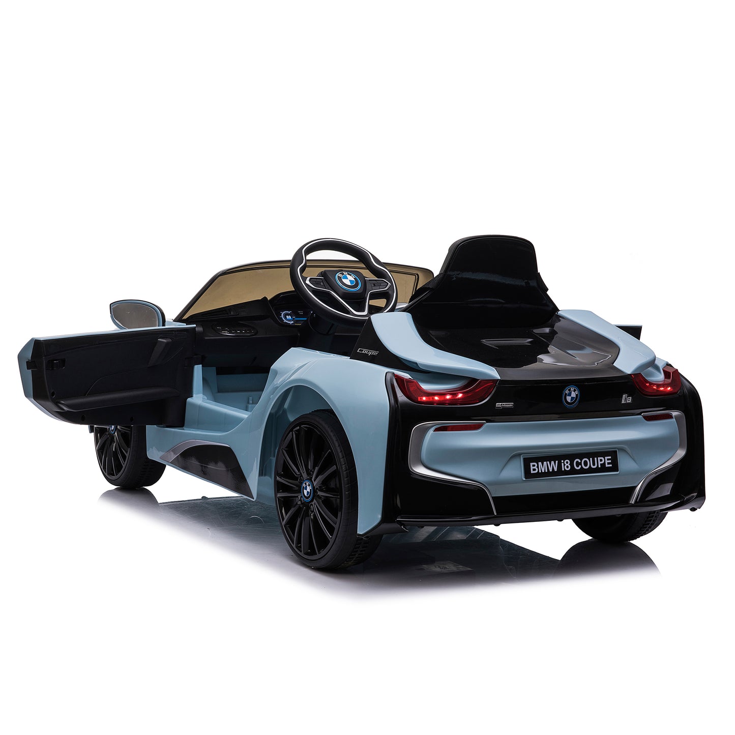 Sähköauto BMW I8 NORDIC PLAY 12V pehmytrenkailla (EVA) NORDIC PLAY