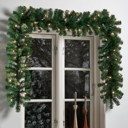 Jouluköynnös 270 cm LED -valoilla ja lumella NORDIC WINTER