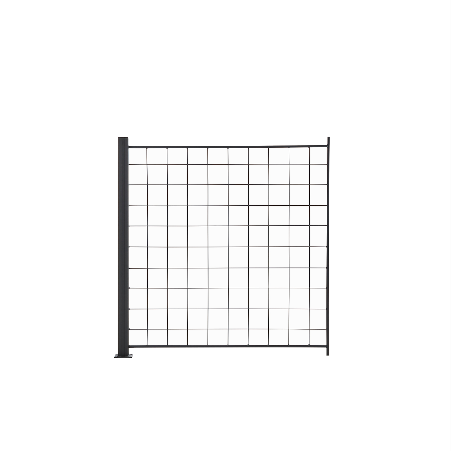 1 Lisäpaneeli säleikköä 100 x 100 cm, antrasiitti, mukana 1 kpl 108cm alumiinitolppa