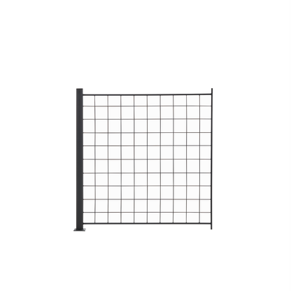 1 Lisäpaneeli säleikköä 100 x 100 cm, antrasiitti, mukana 1 kpl 108cm alumiinitolppa
