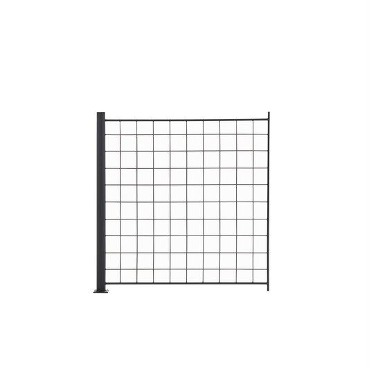1 Lisäpaneeli säleikköä 100 x 100 cm, antrasiitti, mukana 1 kpl 108cm alumiinitolppa