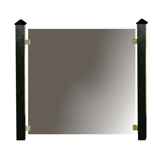 Lasinen puutarha-aita, setti: 1 x 100x100cm, 2 x tolppa, 2 x hattu HORTUS