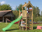 Leikkitorni Jungle Gym Teepee, vihreä liukumäki