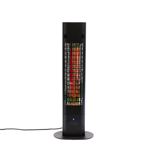 Terassilämmitin 1800W lattiamalli, kaukosäädin, soft touch, musta HORTUS