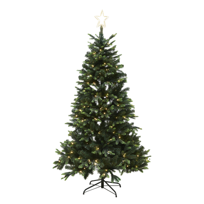 Joulukuusi PE/PVC "LIFA", Luokka A+ 260X170 CM valoilla ja  latvatähdellä NORDIC WINTER