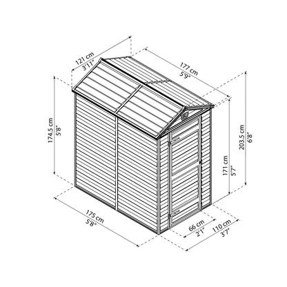Vaja SKYLIGHT 2,1 m2 Keskiyön harmaa Palram - Canopia