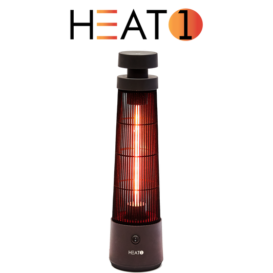Terassilämmitin ECO high-line pöydänalusmalli "Cone" 1200W, musta HEAT1