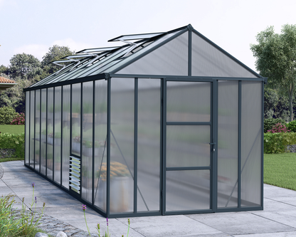 Kasvihuone Glory 15,3 m2, harmaa runko, Palram - Canopia