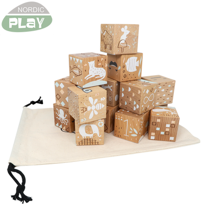 Pyökkiset puupalikat 16 kpl. NORDIC PLAY Nature