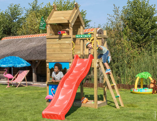 Leikkitorni Jungle Gym Resort, punainen liukumäki