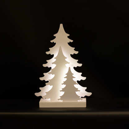 Joulusiluetti 3D LED puu motiivilla NORDIC WINTER