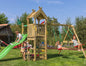 Leikkitorni Jungle Gym Teepee, 2-Swing Module 200 ja vihreä liukumäki