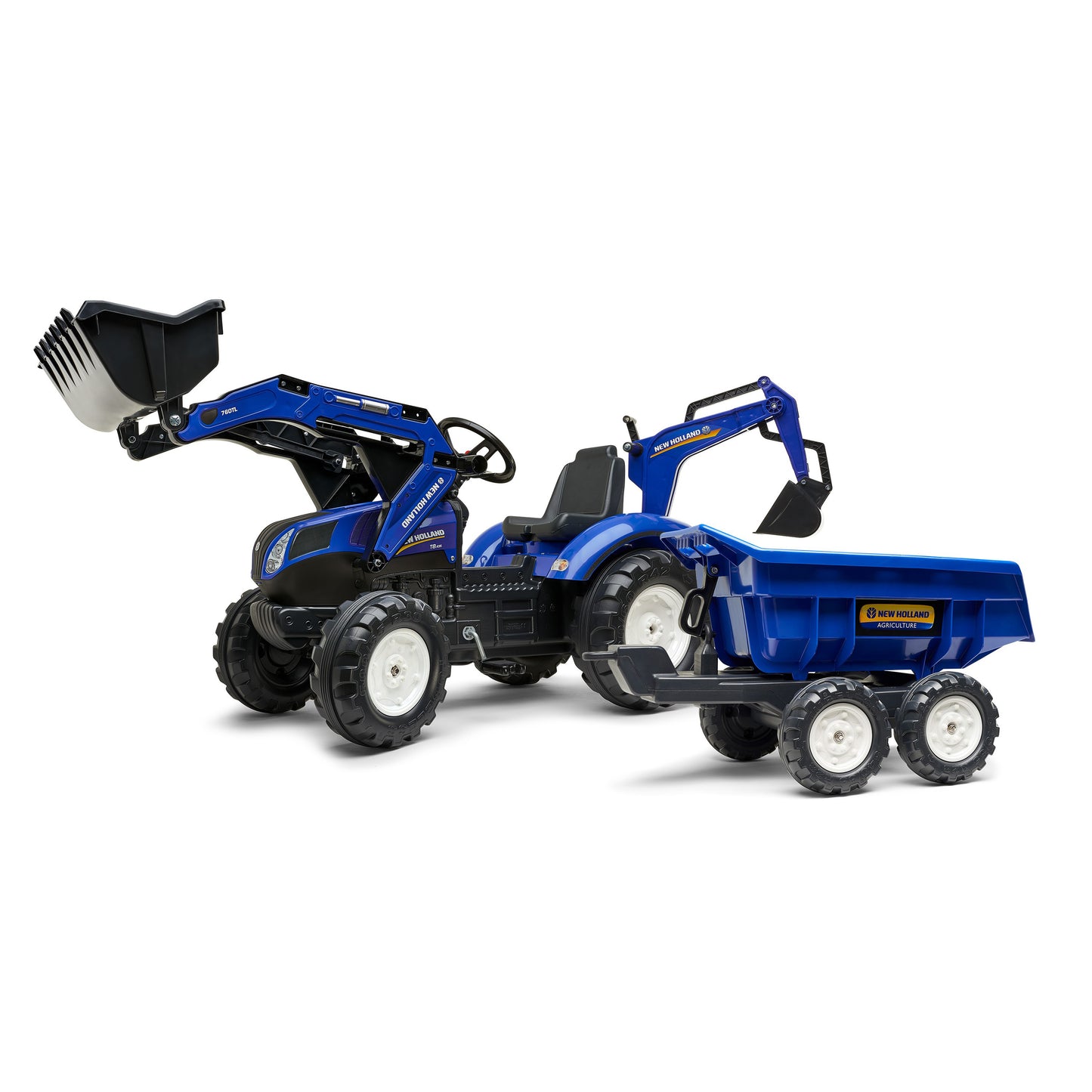 Kaivuri sis. peräkärryn kipillä FALK New Holland