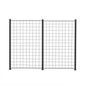 2 paneelia säleikköä 150 x 100 cm, antrasiitti, mukana 3 kpl 158cm alumiinitolppaa