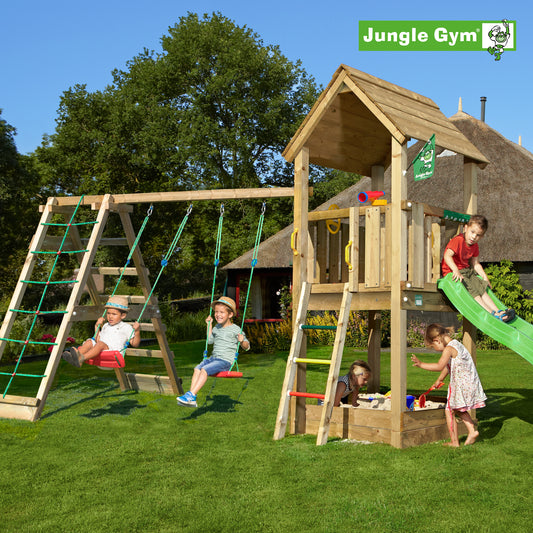 Leikkitornikokonaisuus Jungle Gym Club 2.1 ja 2-Climb Module 220 ilman liukumäkeä
