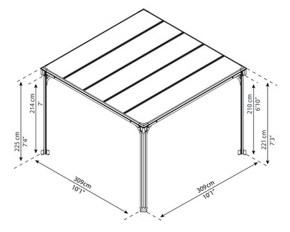 Paviljonki Milano 3000 Palram - Canopia