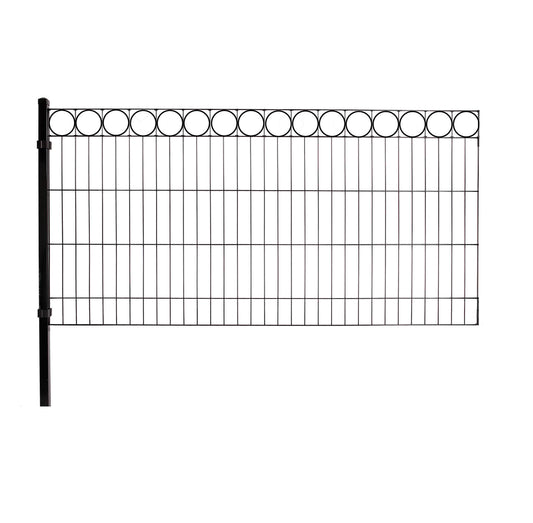 Paneeliaitasetin jatko-osa tarvikkeineen, musta, O -koristeella, 100 cm korkea, yksi moduuli