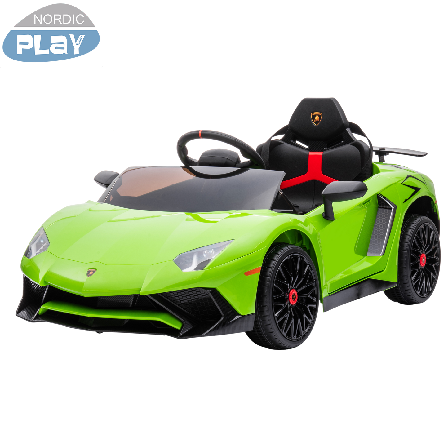 Sähköauto Lamborghini Aventador, 12V, limenvihreä, NORDIC PLAY