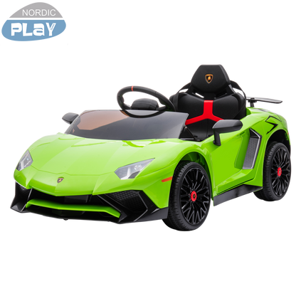 Sähköauto Lamborghini Aventador, 12V, limenvihreä, NORDIC PLAY