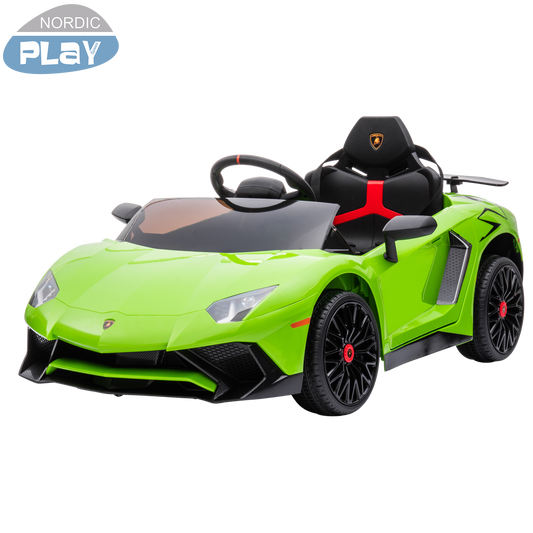 Sähköauto Lamborghini Aventador, 12V, limenvihreä, NORDIC PLAY