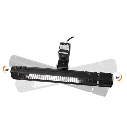 Terassilämmitin ECO plus-line 2000 W, oskilloiva, musta HEAT1
