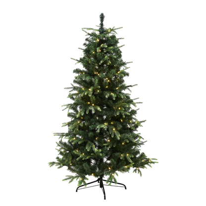 Joulukuusi PE/PVC "VIGA", Luokka A, 140x96 cm valoilla NORDIC WINTER