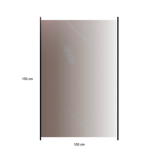 Lasipaneeli alumiinitolpille, 150 x 100 cm, savulasi HORTUS