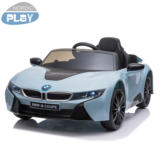 Sähköauto BMW I8 NORDIC PLAY 12V pehmytrenkailla (EVA) NORDIC PLAY