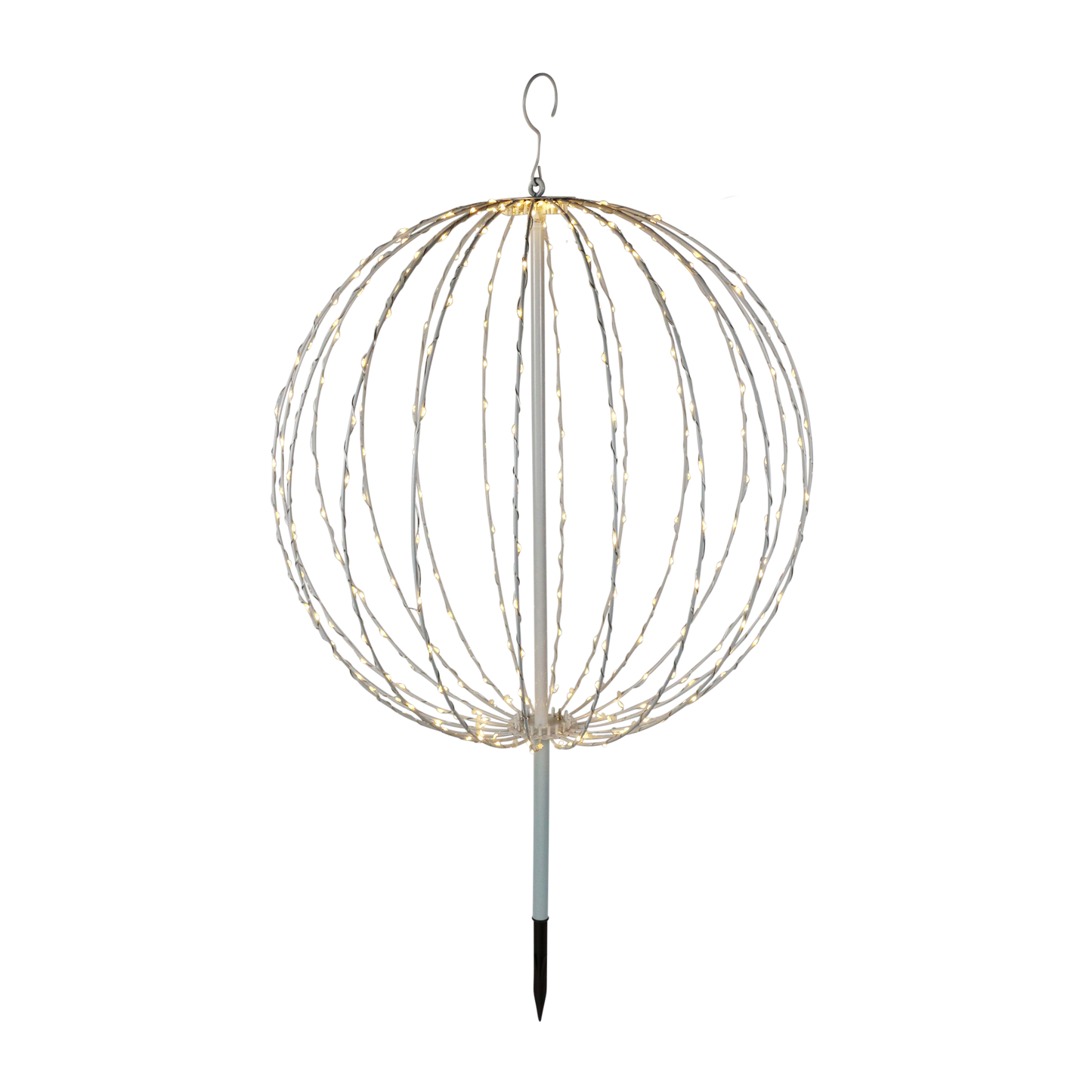 Metallipallo valkoinen, LED valoilla, 320 lediä, Ø50 cm, 230V NORDIC WINTER