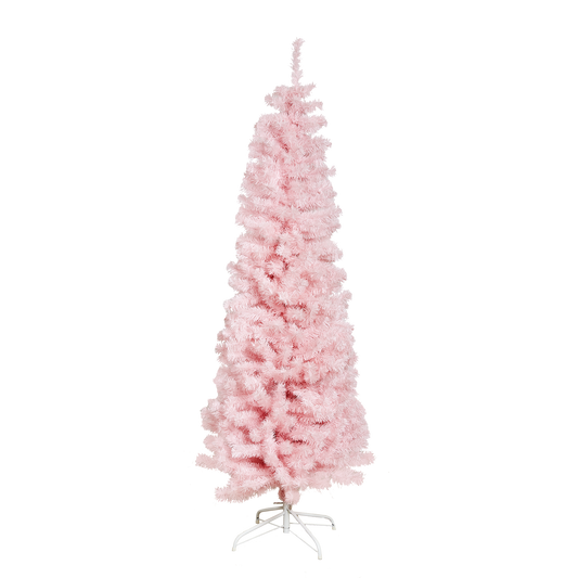Joulukuusi Kapea PVC "BLING", Luokka C 180 x 68 cm ilman valoja, vaal.pun NORDIC WINTER