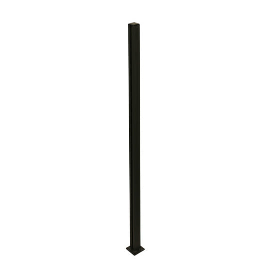 Multi -alumiinitolppa 150 cm lasipaneelille, musta 158 cm HORTUS