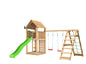 Leikkitorni Jungle Gym Cabin 2.1 ja 2-Climb Module 220 ja vihreä liukumäki