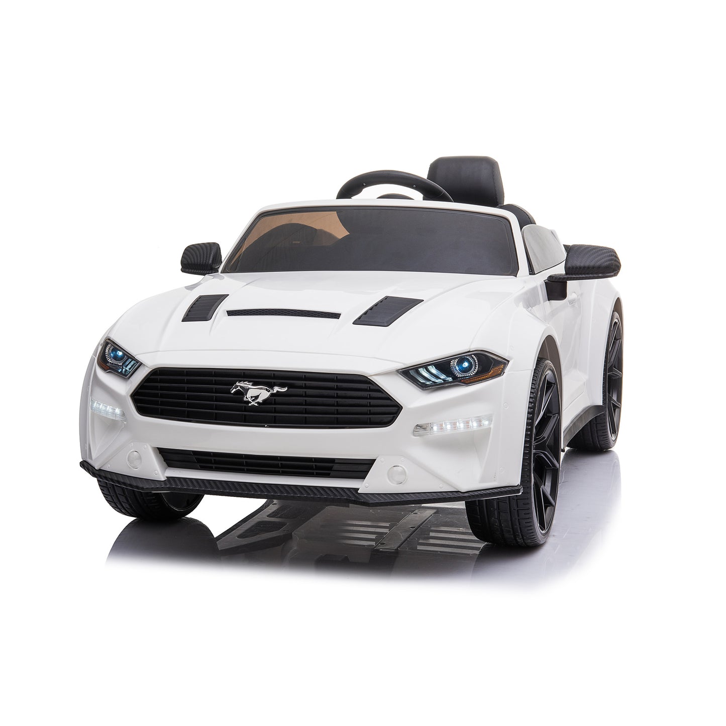 Sähköauto Ford Mustang 2X12V akut (24V), EVA -renkaat edessä, keinonahkaistuin