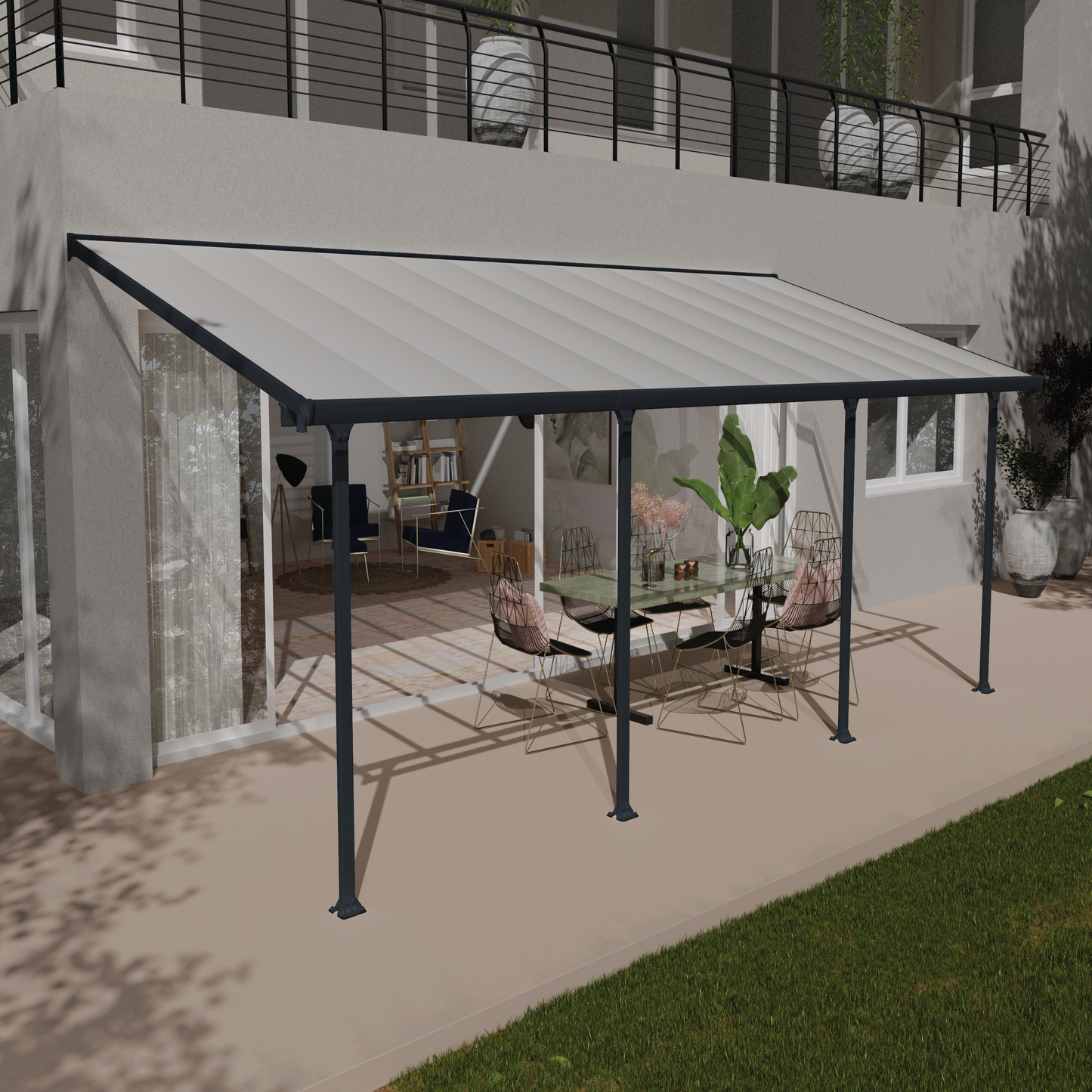 Terassikatos Feria 21,5 m2, antrasiitti Palram - Canopia