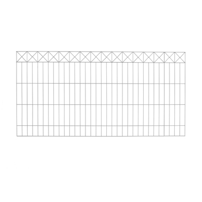 Paneeliaita ”X” –koristeella, galvanoitu 75 cm