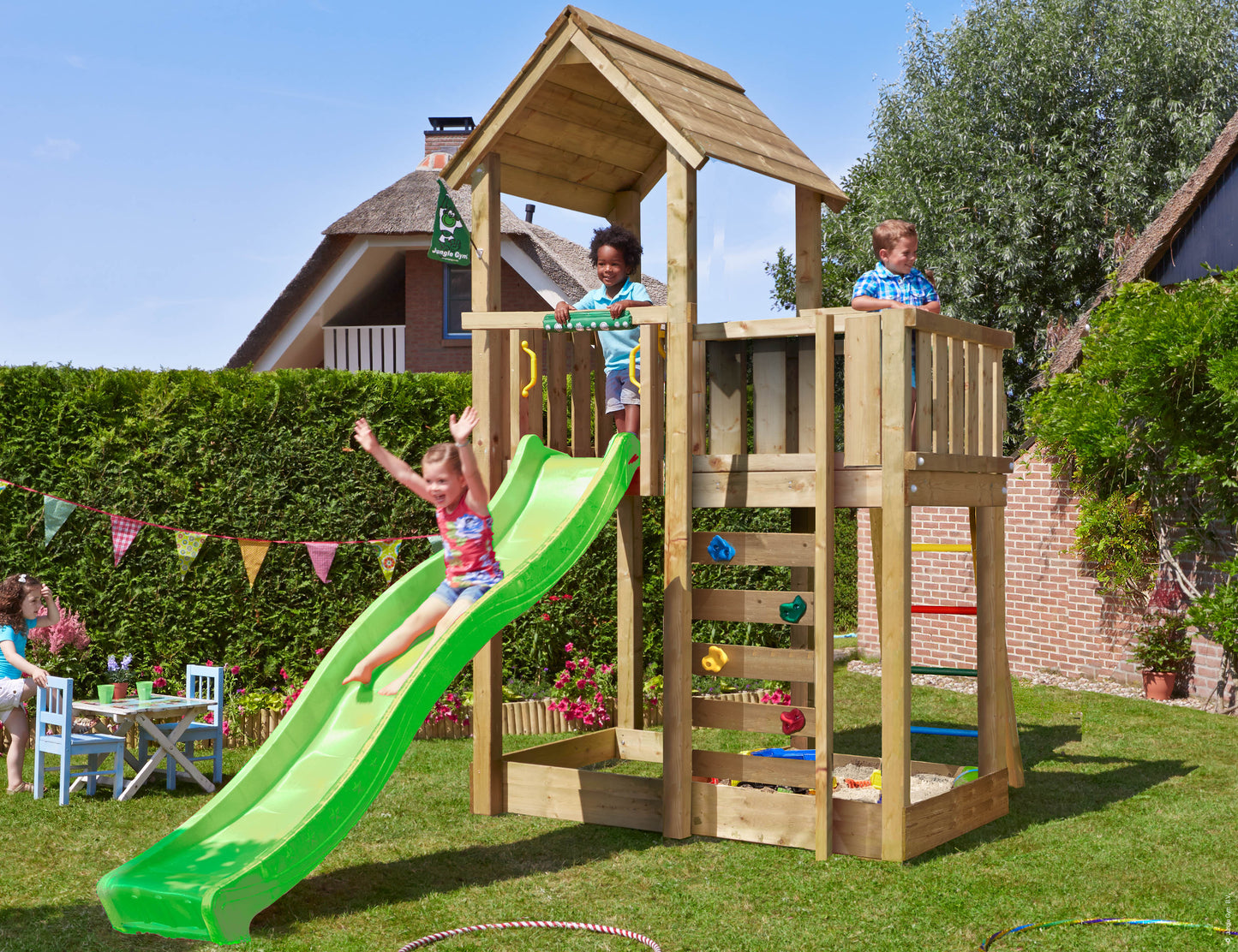 Leikkitorni Jungle Gym Mansion 2.1 ilman liukumäkeä