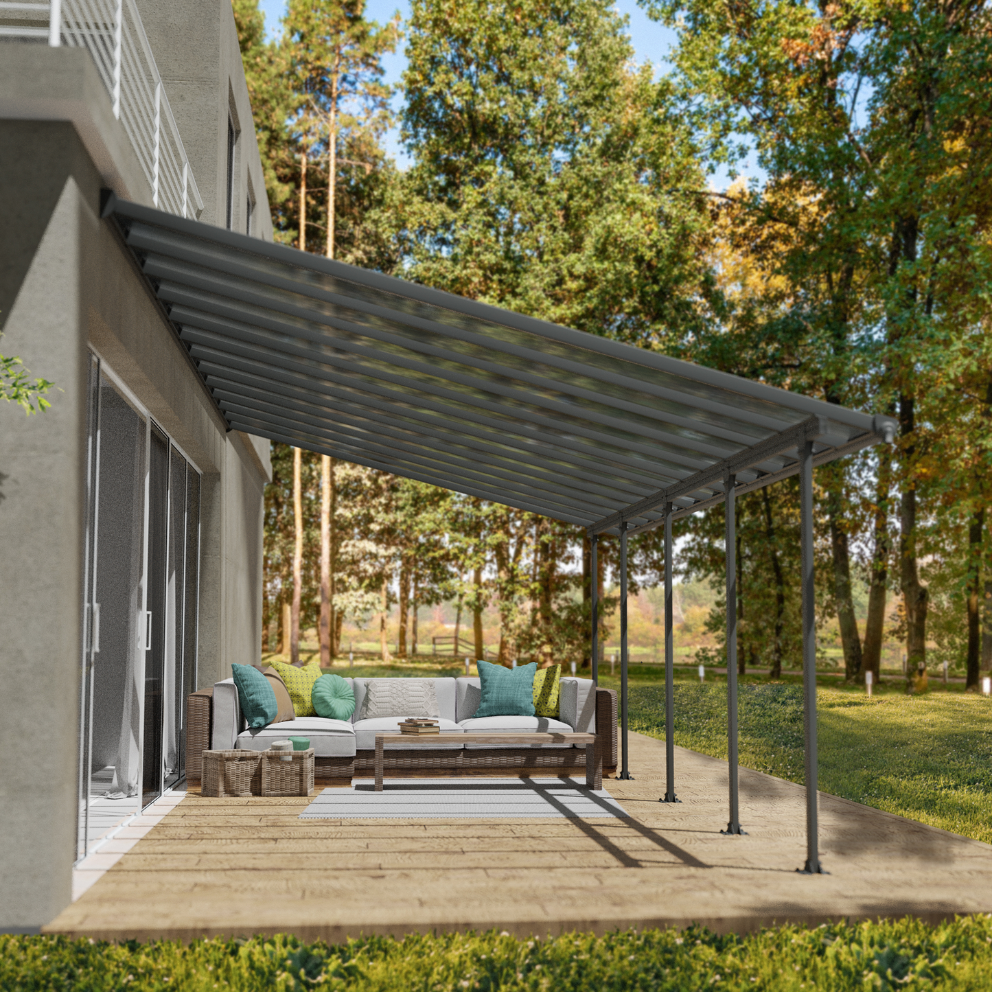 Terassikatos Feria 4x7,87 m, antrasiitti Palram - Canopia