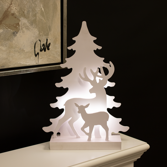 Joulusiluetti 3D LED poro motiivilla NORDIC WINTER