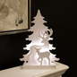 Joulusiluetti 3D LED poro motiivilla NORDIC WINTER